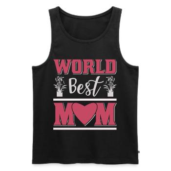 Weltbestes Muttertagsgeschenkhemd - Männer Premium Bio Tank Top - Schwarz - Vorne - Michal (187cm)