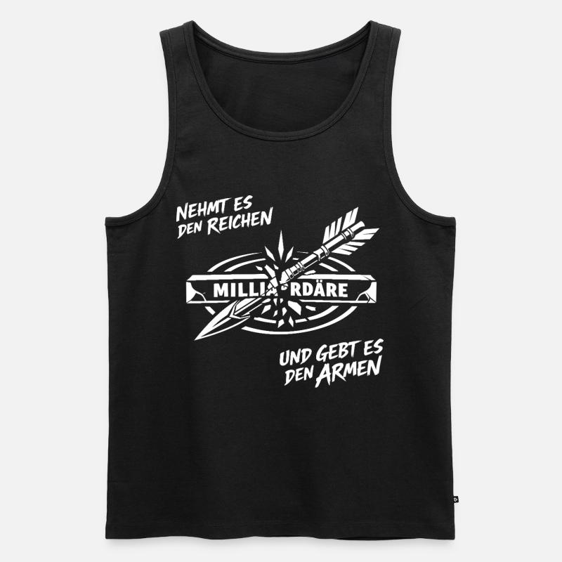 Nehmt Es Den Reichen - Männer Premium Bio Tank Top - Schwarz