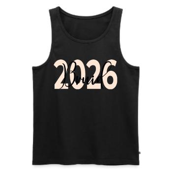 Bruiloft Bruid 2026 - Men's Premium Organic Tank Top - black - Front - AI Model Male 178 light (178cm)