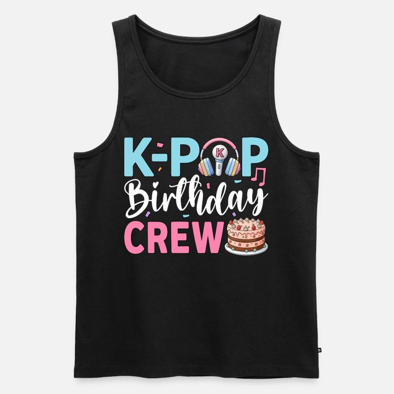 K-Pop Birthday Crew - Männer Premium Bio Tank Top - Schwarz
