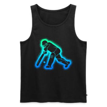 Cricket Jungen Kinder Herren Cricketspieler - Männer Premium Bio Tank Top - Schwarz - Vorne - AI Model Male 178 light (178cm)