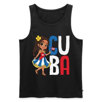 Cuba Pride & Home - Design du drapeau de Cuba - Débardeur bio Premium Homme - noir - Devant - AI Model Male 178 light (178cm)