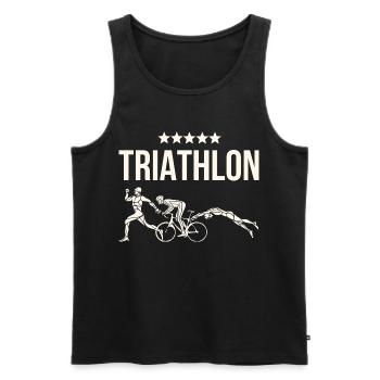 Triathlon - Men's Premium Organic Tank Top - black - Front - Michal (187cm)