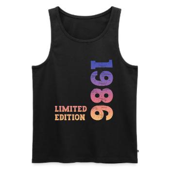 1986 Limited Edition Geburtstag - Männer Premium Bio Tank Top - Schwarz - Vorne - Michal (187cm)