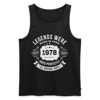Geburtstagsgeschenk April 1978 - Männer Premium Bio Tank Top - Schwarz - Vorne - Michal (187cm)