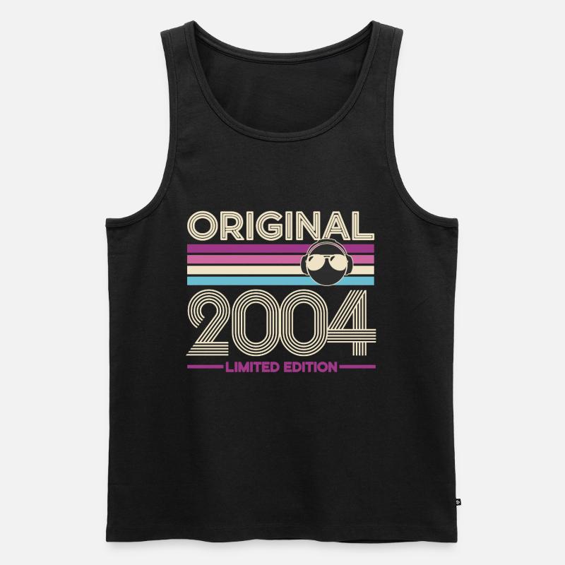 Original 2004 Limited Edition Retro - Männer Premium Bio Tank Top - Schwarz