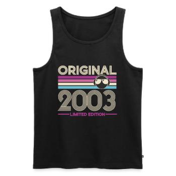 Original 2003 édition limitée - Débardeur bio Premium Homme - noir - Devant - Michal (187cm)