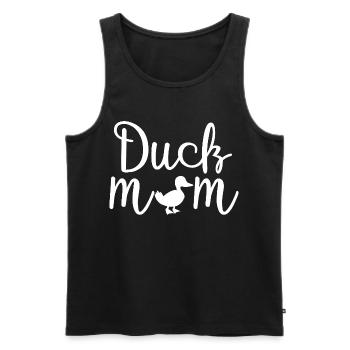 Duck Mom süßes lustiges Hemd - Männer Premium Bio Tank Top - Schwarz - Vorne - Michal (187cm)
