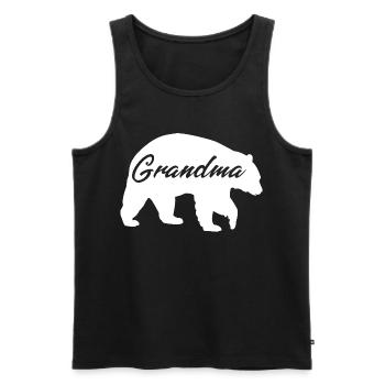 Chemise cadeau mignonne Grand-mère Ours - Débardeur bio Premium Homme - noir - Devant - AI Model Male 178 light (178cm)