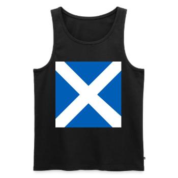 Show off your colors – Scotland - Men's Premium Organic Tank Top - black - Front - AI Model Male 178 light (178cm)