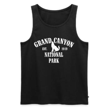 Grand Canyon Est, Nationalpark 1919 - Männer Premium Bio Tank Top - Schwarz - Vorne - AI Model Male 178 light (178cm)