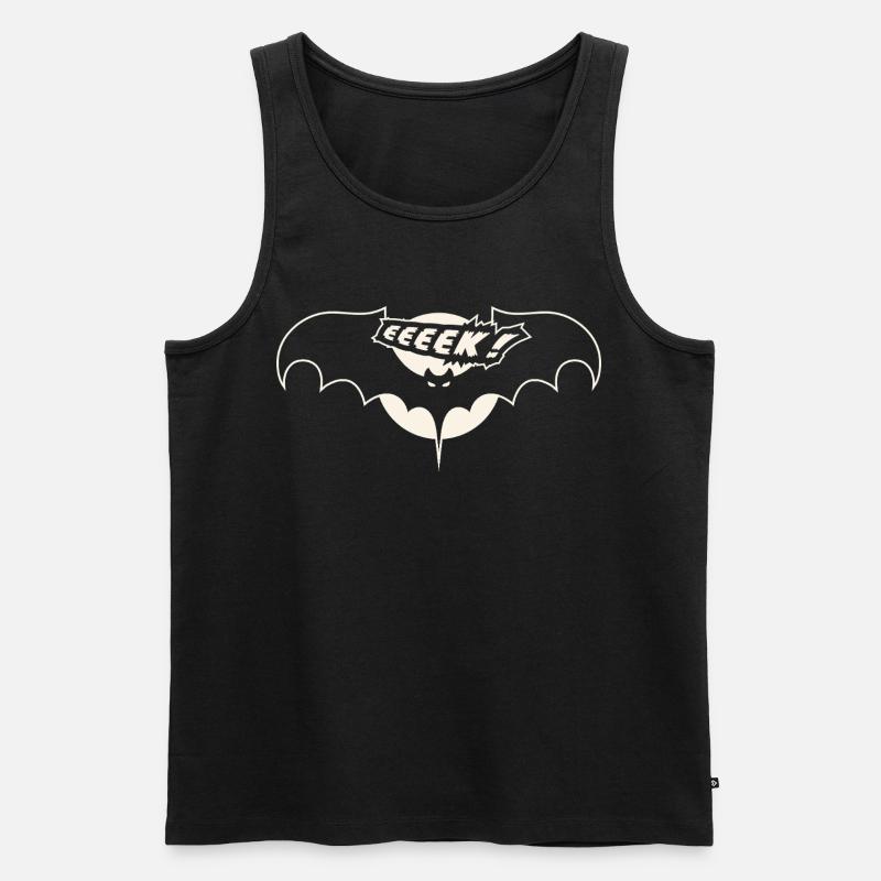 Fledermaus - Männer Premium Bio Tank Top - Schwarz