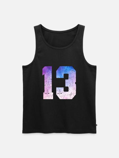 Issue 13 – 13th Anniversary Gift - Men's Premium Organic Tank Top - black