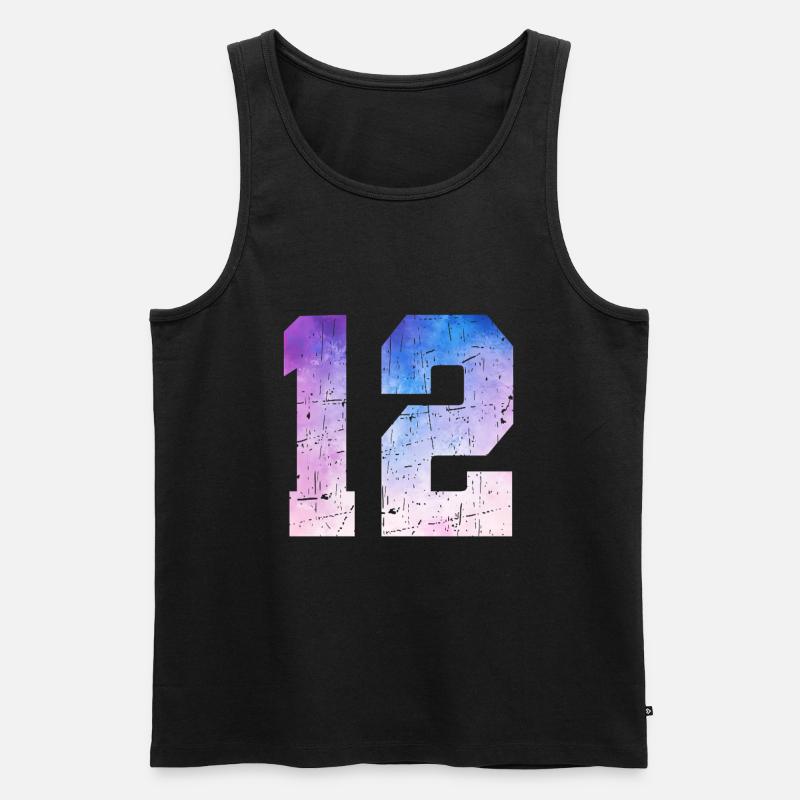 Ausgabe 12 – 12. Jubiläumsgeschenk - Männer Premium Bio Tank Top - Schwarz