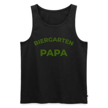 Biergarten Papa–Lustiges Vater Bier Frühlingfest - Männer Premium Bio Tank Top - Schwarz - Vorne - AI Model Male 178 light (178cm)