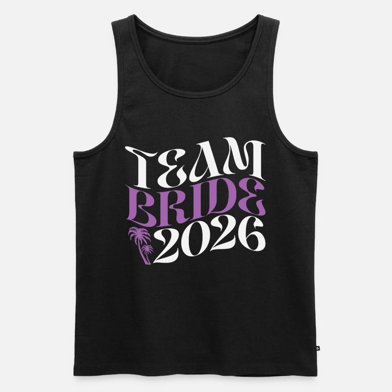 Team Bride Junggesellinnenabschied 2026 - Männer Premium Bio Tank Top - Schwarz