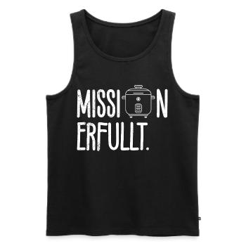 Cooking MISSION ACCOMPLISHED Rice Lovers Fun - Men's Premium Organic Tank Top - black - Front - AI Model Male 178 light (178cm)