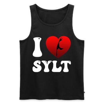 Nordsee Urlaub ICH LIEBE SYLT Lustiges - Männer Premium Bio Tank Top - Schwarz - Vorne - AI Model Male 178 light (178cm)