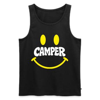 Campersmile - Débardeur bio Premium Homme - noir - Devant - Michal (187cm)