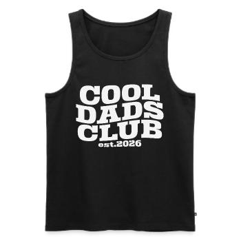 Club des papas cool - cadeau papa pour la fête des pères - Débardeur bio Premium Homme - noir - Devant - AI Model Male 178 light (178cm)