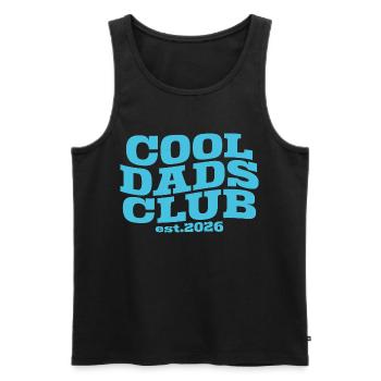 Club des papas cool - cadeau papa pour la fête des pères - Débardeur bio Premium Homme - noir - Devant - AI Model Male 178 light (178cm)