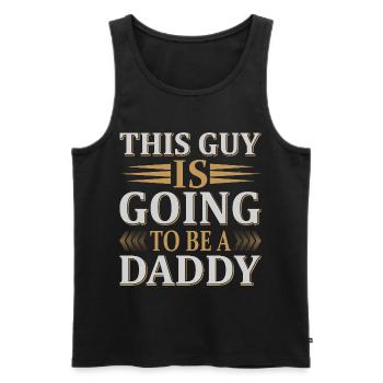 Future Daddy Announcement - Men's Premium Organic Tank Top - black - Front - Michal (187cm)