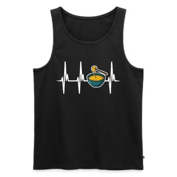 Ich liebe Käsefondue - Männer Premium Bio Tank Top - Schwarz - Vorne - AI Model Male 178 light (178cm)