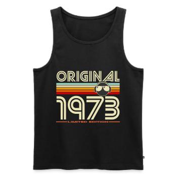 Original 1973 édition limitée rétro - Débardeur bio Premium Homme - noir - Devant - Michal (187cm)