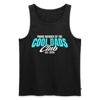 Cool Dads Club - Dad 2026 Gift - Men's Premium Organic Tank Top - black - Front - Michal (187cm)