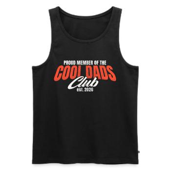 Cool Dads Club - Dad 2026 Gift - Men's Premium Organic Tank Top - black - Front - Michal (187cm)