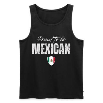 Stolz, Mexikaner zu sein, hergestellt in Mexiko - Männer Premium Bio Tank Top - Schwarz - Vorne - Michal (187cm)
