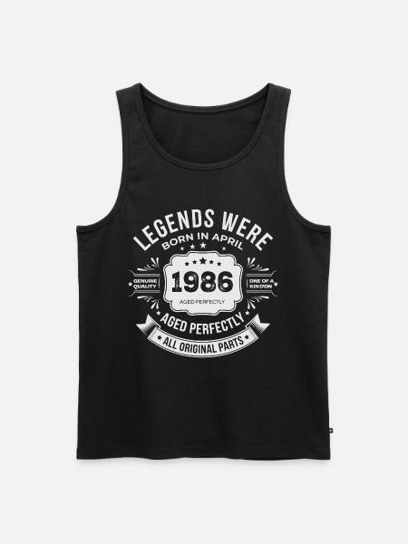 Cadeau Anniversaire Avril 1986 - Débardeur bio Premium Homme - noir