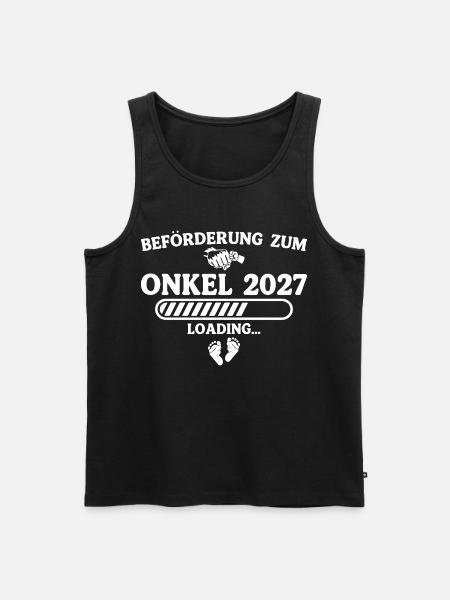 Beförderung zum Onkel 2027 – Schwangerschaft - Männer Premium Bio Tank Top - Schwarz