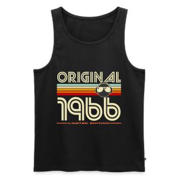 Original 1966 Vintage Retro - Men's Premium Organic Tank Top - black - Front - Michal (187cm)