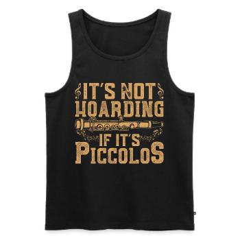  Piccolo Player Marching Band Orchestra Instrument - Men's Premium Organic Tank Top - black - Front - AI Model Male 178 light (178cm)