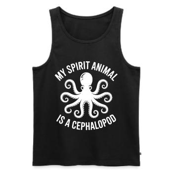 Oktopus Geschenk Idee - Männer Premium Bio Tank Top - Schwarz - Vorne - Michal (187cm)