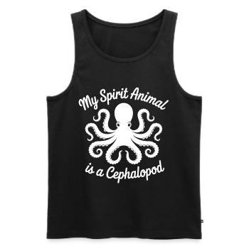 Mein Seelenwesen: Oktopus - Männer Premium Bio Tank Top - Schwarz - Vorne - Michal (187cm)