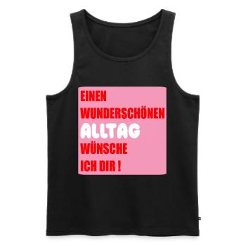 Alltag Wünsche - Männer Premium Bio Tank Top - Schwarz - Vorne - AI Model Male 178 light (178cm)