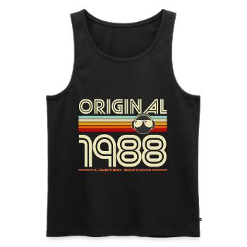 Original 1988 Édition Limitée Retro - Débardeur bio Premium Homme - noir - Devant - Michal (187cm)