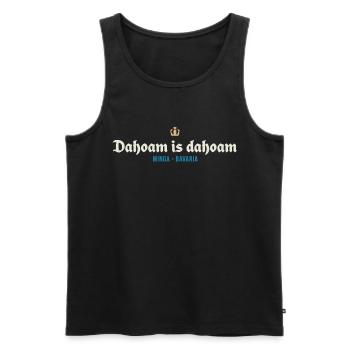 Dahoam is dahoam - Männer Premium Bio Tank Top - Schwarz - Vorne - AI Model Male 178 light (178cm)