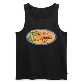 Pickleball-lustiger Spieler lieben Pickleball-Paddel - Männer Premium Bio Tank Top - Schwarz - Vorne - Michal (187cm)