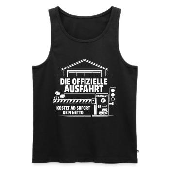 Die Garagen Ausfahrt Kostet Ab Sofort Dein Netto - Männer Premium Bio Tank Top - Schwarz - Vorne - AI Model Male 178 light (178cm)