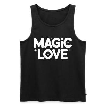 Magic Love Stars rétro - Débardeur bio Premium Homme - noir - Devant - Michal (187cm)