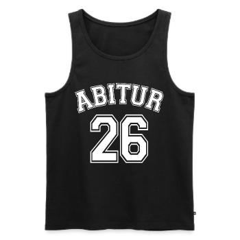 Abitur 26 | Abi Shirt | Name eintragen - Männer Premium Bio Tank Top - Schwarz - Vorne - AI Model Male 178 light (178cm)