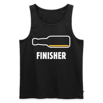Finisher (beer / beer / beer drinker / NEG 2C) - Men's Premium Organic Tank Top - black - Front - AI Model Male 178 light (178cm)