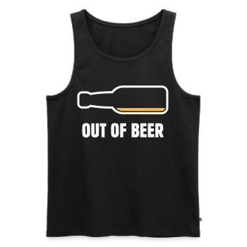 Out Of Beer (Bier / Bierchen / Biertrinker NEG 2C) - Männer Premium Bio Tank Top - Schwarz - Vorne - AI Model Male 178 light (178cm)