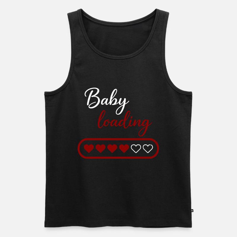 Baby loading - Männer Premium Bio Tank Top - Schwarz