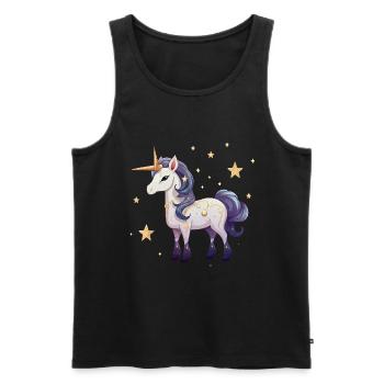 Magical Star Unicorn - Men's Premium Organic Tank Top - black - Front - AI Model Male 178 light (178cm)