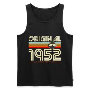 Original 1952 Retro Édition Limité - Débardeur bio Premium Homme - noir - Devant - AI Model Male 178 light (178cm)