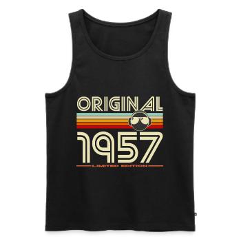Original 1957 Édition Retro Audio - Débardeur bio Premium Homme - noir - Devant - Michal (187cm)